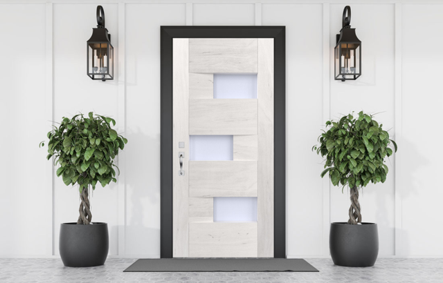 טפט מדבקה לעיצוב מחדש של הדלת דגם 149 White Wood