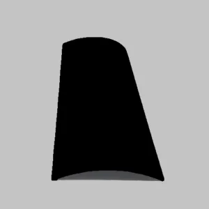 סף אלומיניום לפרקט חצי ירח שחור רוחב 6 ס"מ