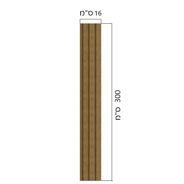 ⁦סרגל לחיפוי קיר בגוון אלון טבעי דגם BP 962 w המחיר לסרגל באורך 3 מטר⁩ – תמונה ⁦3⁩