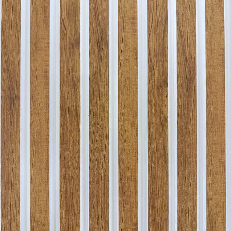 ⁦סרגל לחיפוי קיר אלון טבעי ולבן דגם 962-1287W רוחב 12 ס"מ אורך 2.9  מטר⁩ – תמונה ⁦2⁩