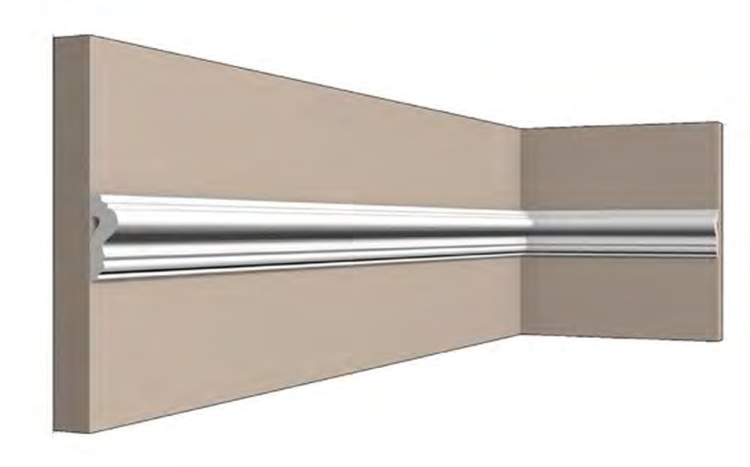 קרניז אמצע קיר ומסגרות דגם JX60-W המחיר ליחידה באורך 2.9 מטר
