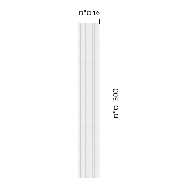 ⁦סרגל לחיפוי קיר לבן דגם BP 964 w המחיר לסרגל באורך 3 מטר⁩ – תמונה ⁦3⁩