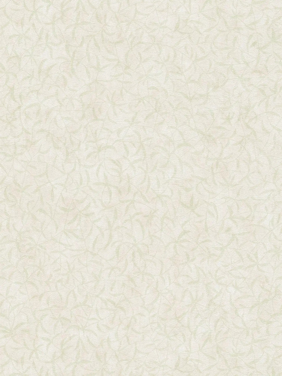 טפט עלים בגוון שמנת וירוק בהיר דגם 389203